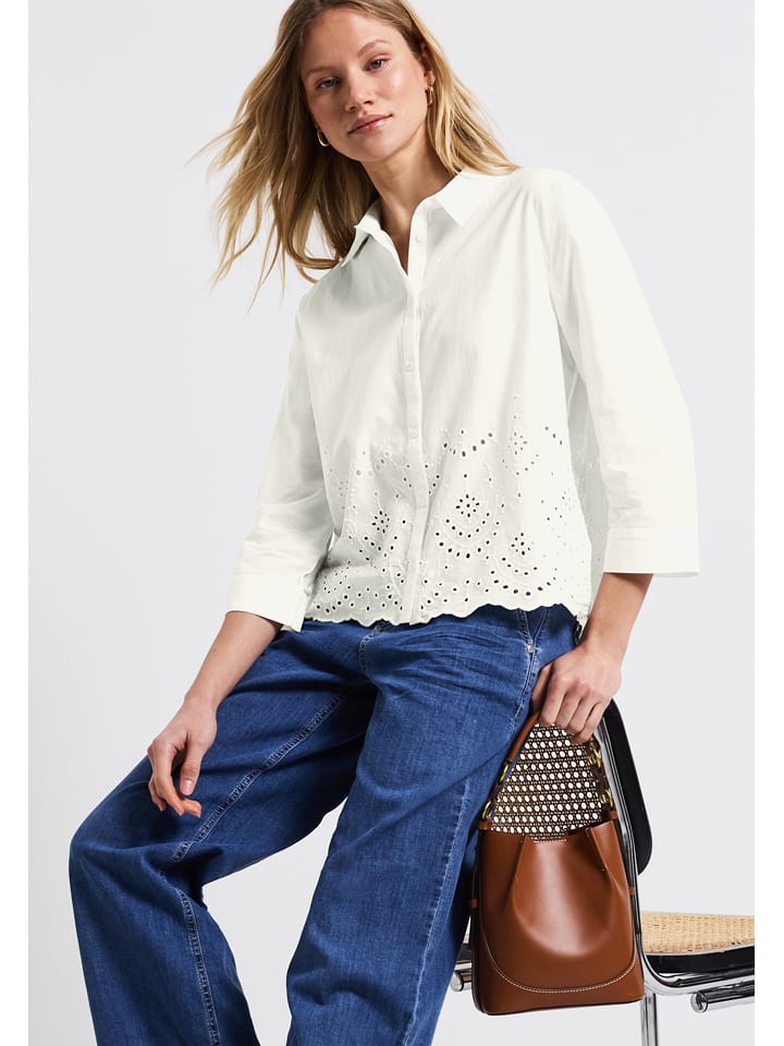 Street One Bluzka w kolorze kremowym rozmiar: 40