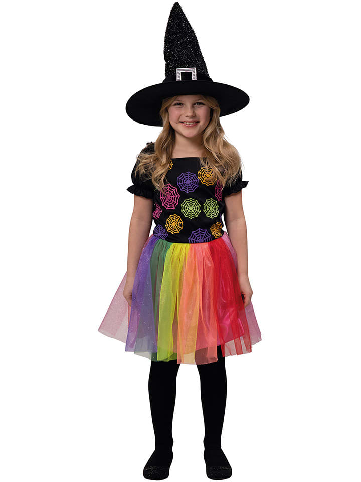 Party x People Sukienka kostiumowa "Spider witch" w kolorze czarnym ze wzorem rozmiar: 116