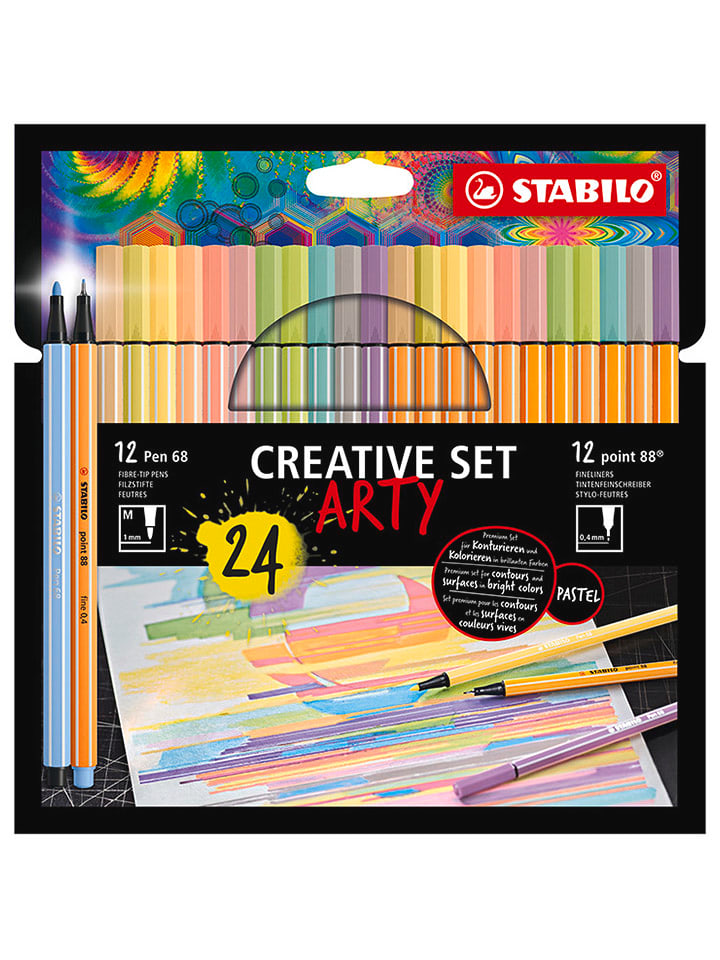 STABILO 24-częściowy zestaw "STABILO point 88 & Pen 68 - ARTY" rozmiar: onesize