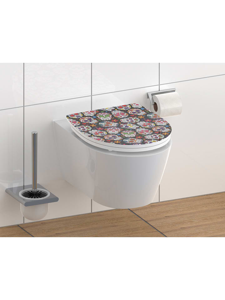 Schütte Wolnoopadająca deska WC "Crazy skull" ze wzorem rozmiar: onesize