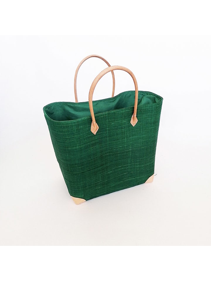 Le Comptoir de la Plage Torba plażowa "Tamatave" w kolorze zielonym - 38 x 38 x 20 cm rozmiar: onesize