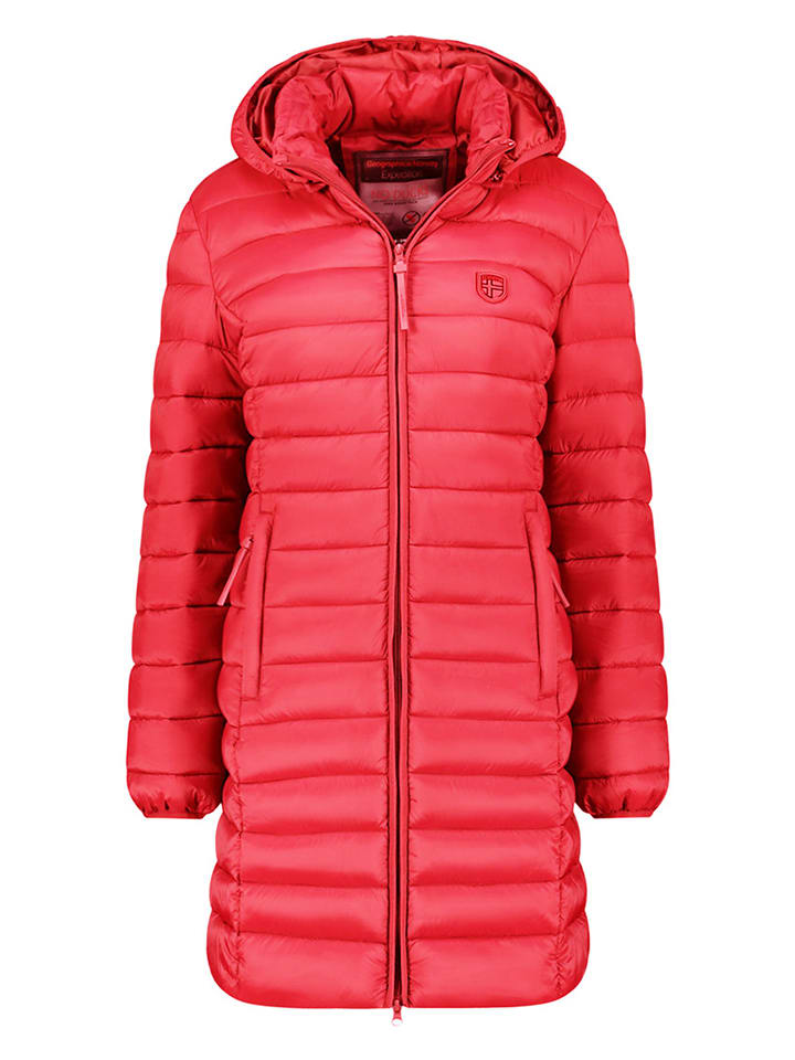 Geographical Norway Płaszcz pikowany "Atikotal" w kolorze czerwonym rozmiar: M