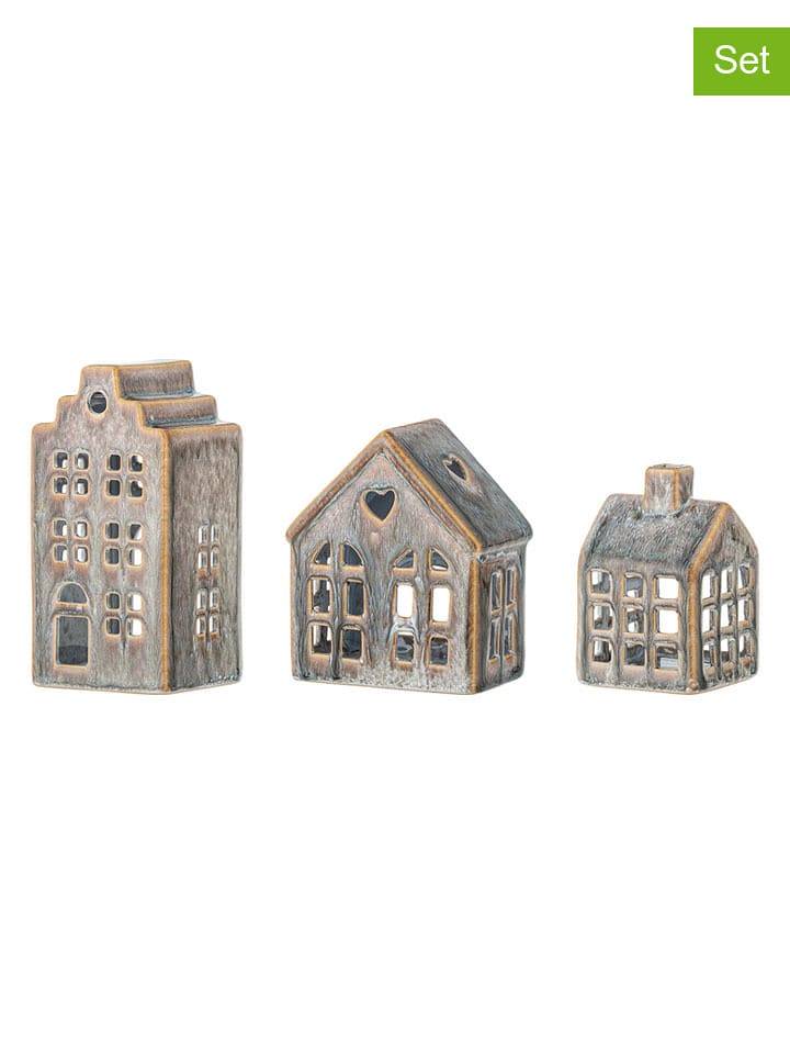 Bloomingville Świeczniki (3 szt.) ''Kalia'' w kolorze szarym rozmiar: onesize