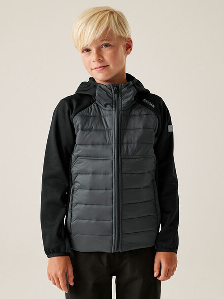 Regatta Kurtka hybrydowa "HybridIX" w kolorze szaro-czarnym rozmiar: 140