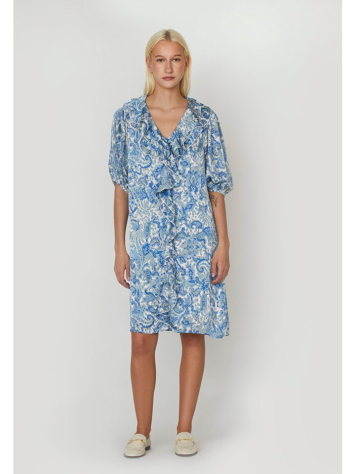 SisterS point Sukienka w kolorze niebiesko-białym rozmiar: XL