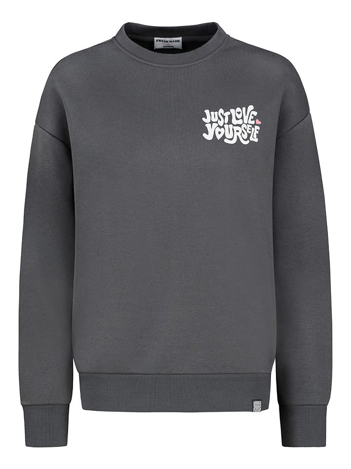 Fresh Made Bluza w kolorze antracytowym rozmiar: M