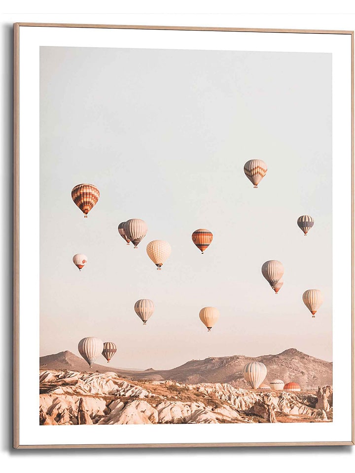 Orangewallz Druk artystyczny "High Balloons Pure Essentials" w ramce rozmiar: 40x50 cm