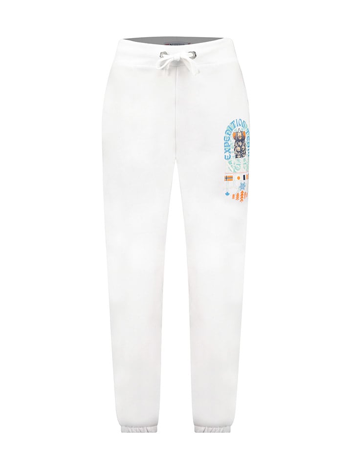 Geographical Norway Spodnie dresowe "Makado" w kolorze białym rozmiar: XXL