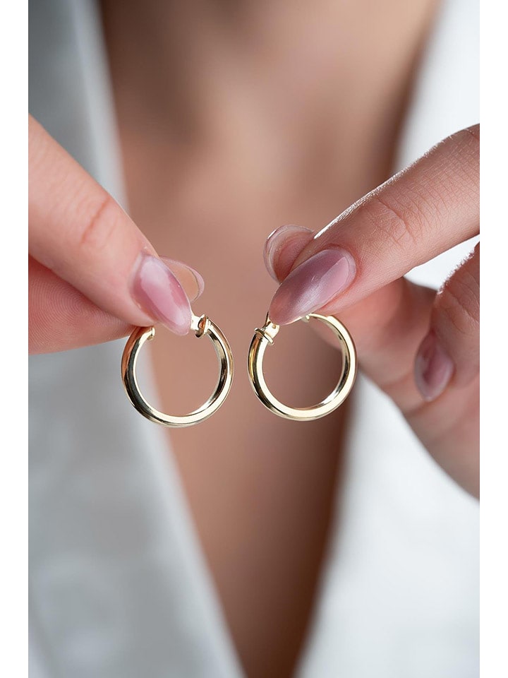 Heliophilia Pozłacane kolczyki-kreole rozmiar: onesize