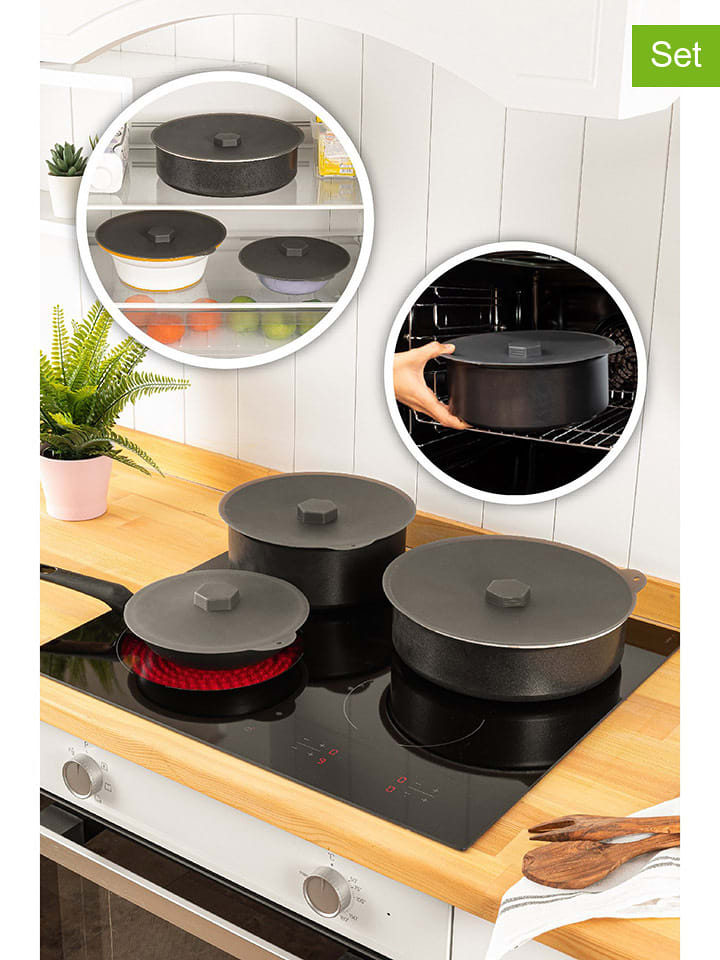 Violeta Home Pokrywki (3 szt.) w kolorze czarnym rozmiar: onesize