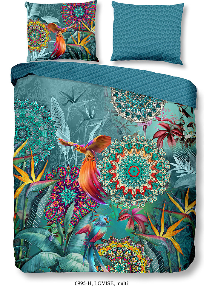 Hip Komplet pościeli satynowej w kolorze niebieskim rozmiar: 155x220 cm