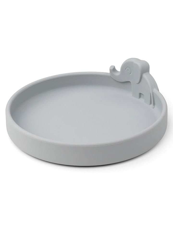 done by deer Talerz "Elphee" w kolorze szarym do nauki jedzenia - Ø 16 cm rozmiar: onesize