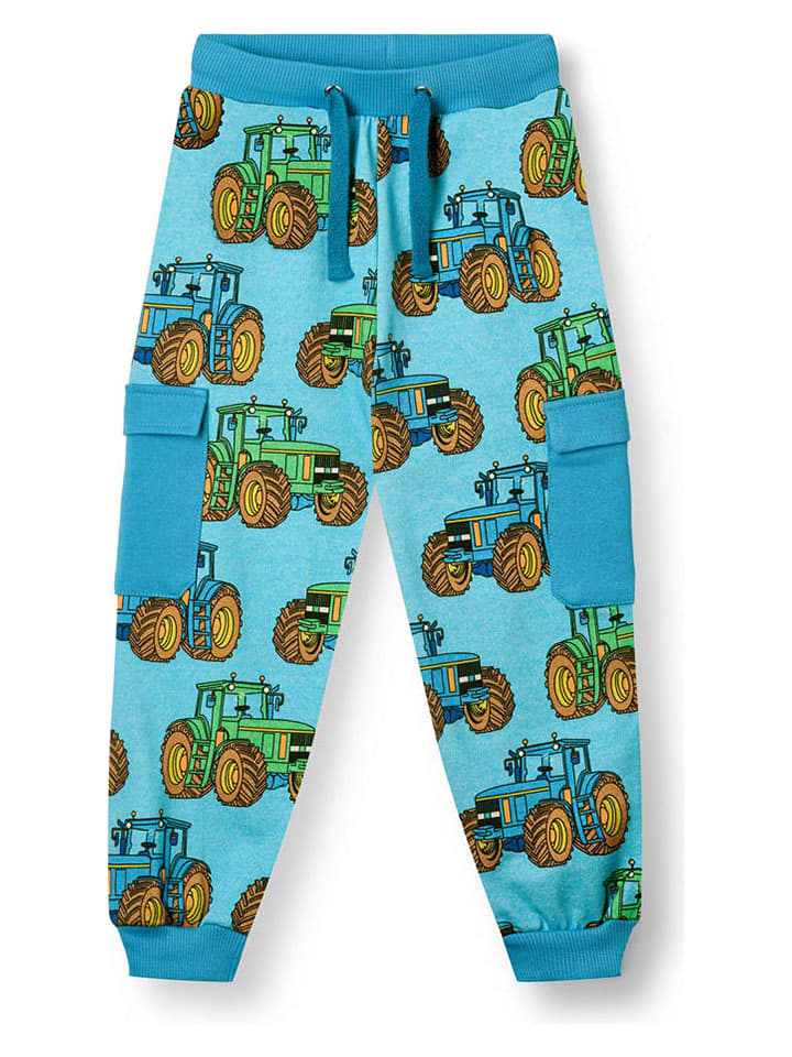 Småfolk Spodnie dresowe w kolorze niebieskim ze wzorem rozmiar: 122/128