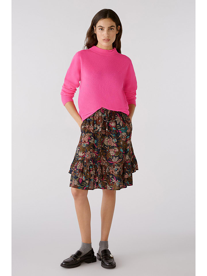 Oui Spódnica w kolorze czarno-brązowym rozmiar: 42