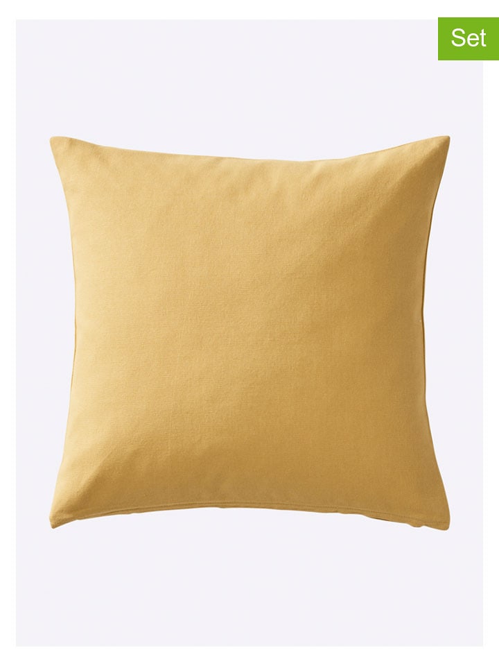 heine home Poszewki (2 szt.) w kolorze żółtym na poduszkę rozmiar: 30x50 cm
