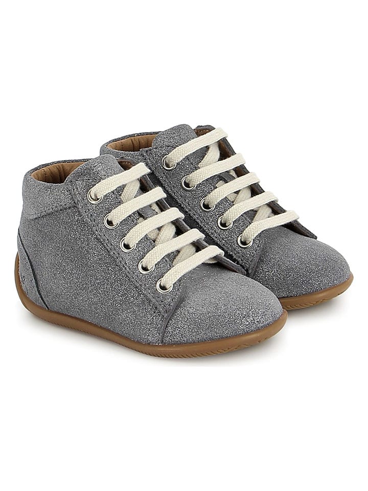 Pom D'api Skórzane botki w kolorze szarym rozmiar: 22