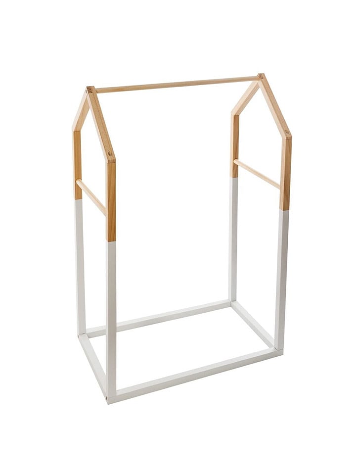 WellHome for Kids Wieszak stojący w kolorze biało-jasnobrązowym na ubrania - 60 x 99 x 37 cm rozmiar: onesize