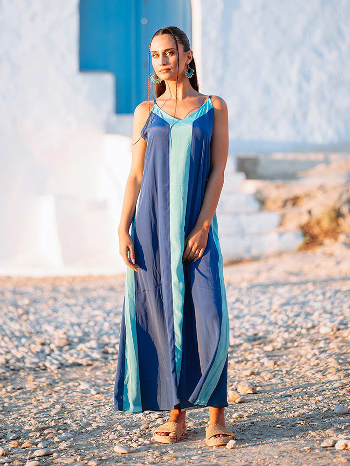 Isla Bonita by SIGRIS Sukienka w kolorze turkusowo-czarnym rozmiar: XL