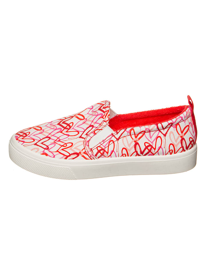 Skechers Slippersy "Poppy Drippin Love" w kolorze biało-czerwonym rozmiar: 35,5
