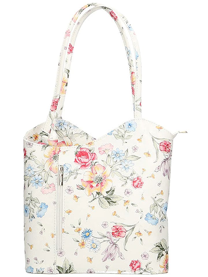 ORE10 Skórzana torebka w kolorze białym - 27 x 30 x 9 cm rozmiar: onesize