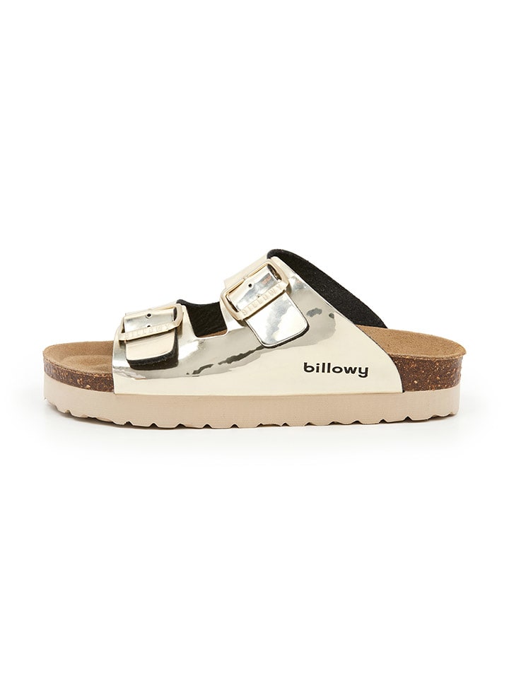 billowy Klapki w kolorze złotym rozmiar: 40