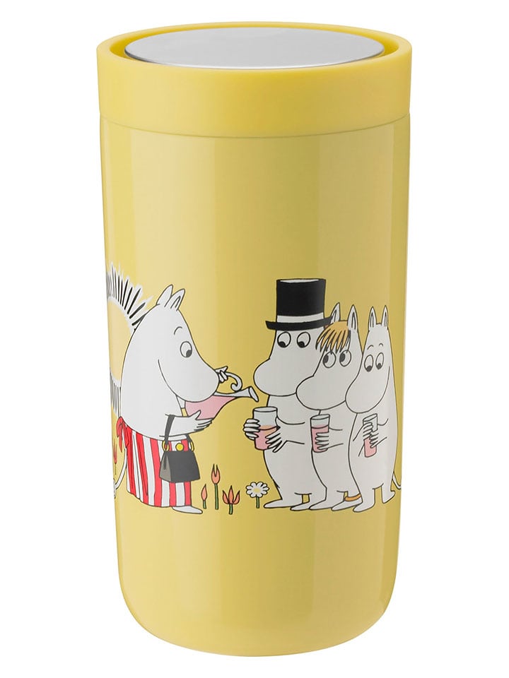 Stelton Kubek termiczny "To Go Click - Moomin" w kolorze żółtym - 200 ml rozmiar: onesize