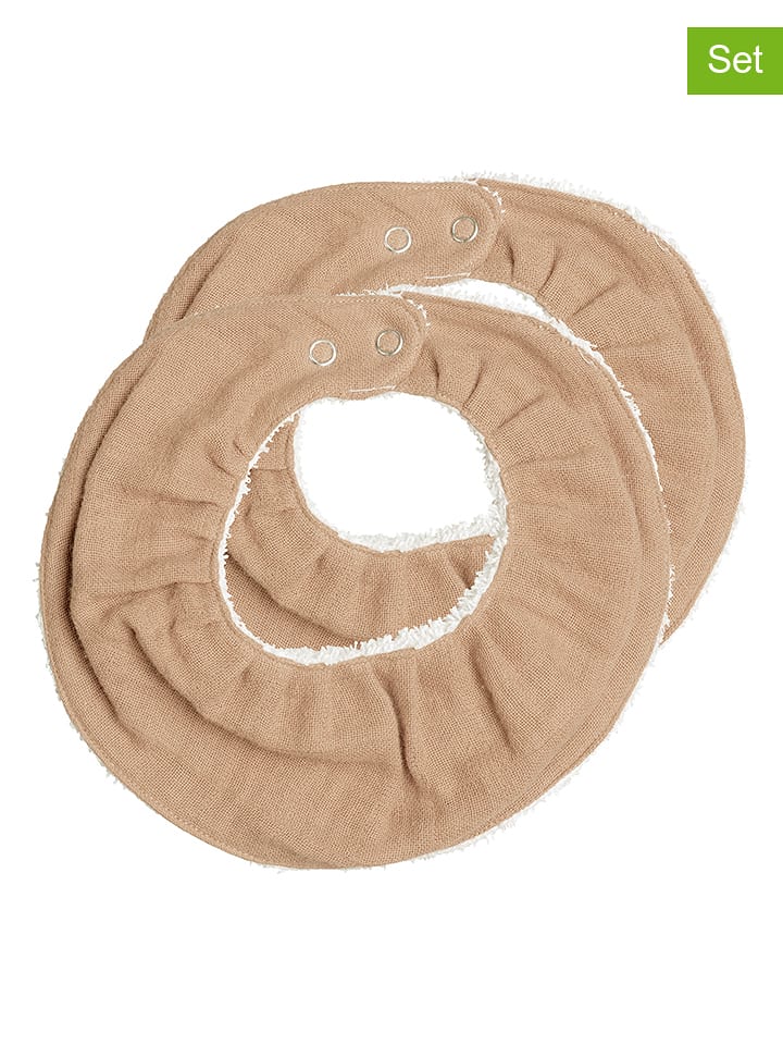 FABELAB Śliniaczki (2 szt.) w kolorze jasnoróżowym - 0+ rozmiar: onesize