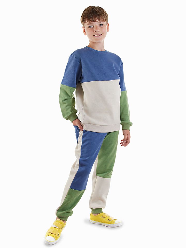 Denokids 2-częściowy zestaw w kolorze zielono-beżowo-fioletowym rozmiar: 140