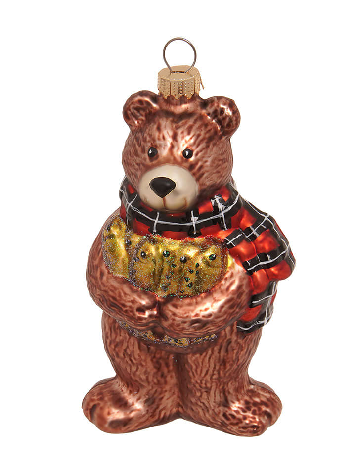 Krebs Glas Lauscha Ozdoba choinkowa w kolorze brązowym - wys. 12 cm rozmiar: onesize