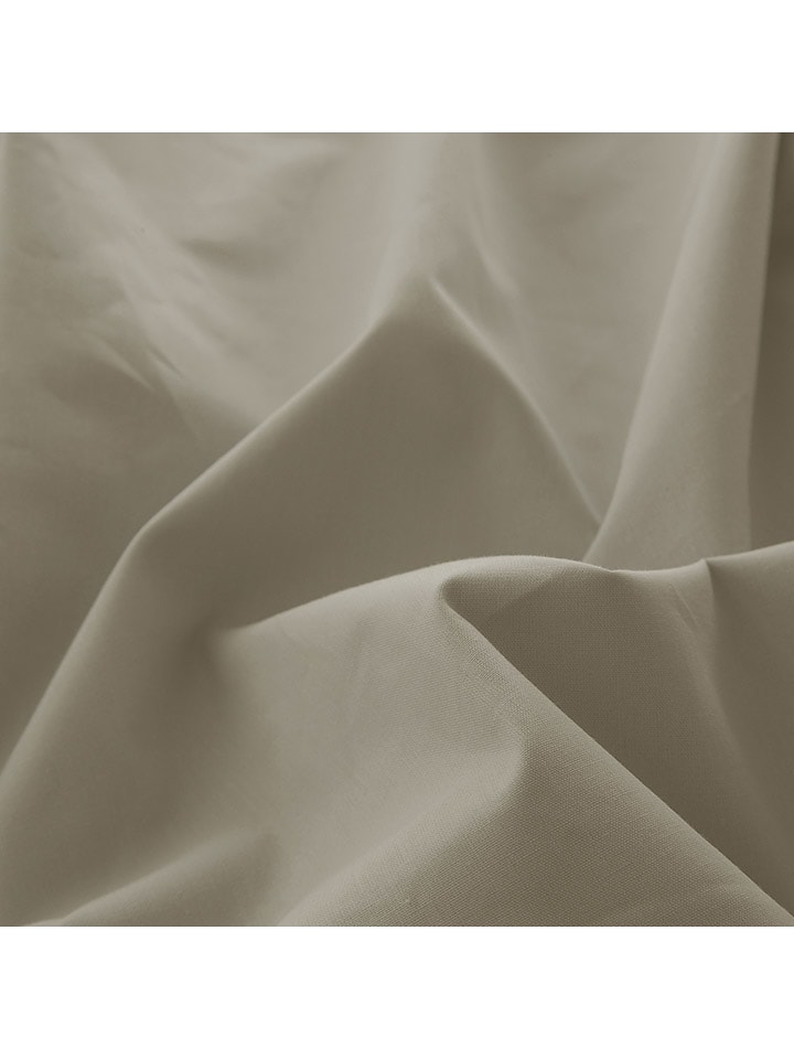 Monsun Perkalowe prześcieradło "Beige" w kolorze białym rozmiar: 200x190/200 cm