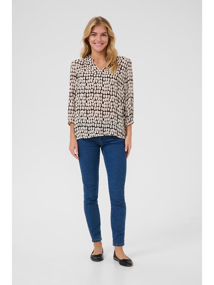 Kaffe Bluzka w kolorze czarno-kremowym rozmiar: 34