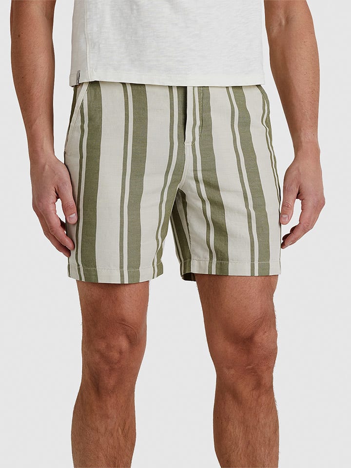 CAST IRON Szorty w kolorze kremowo-zielonym rozmiar: W32