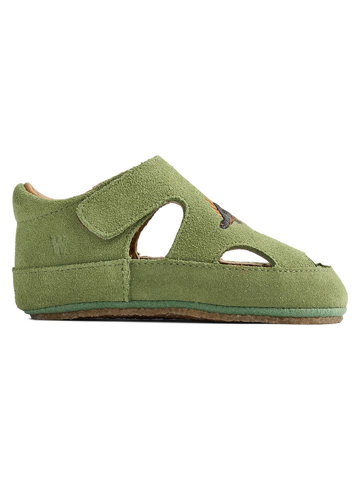 Wheat Skórzane półsandały w kolorze zielonym rozmiar: 22