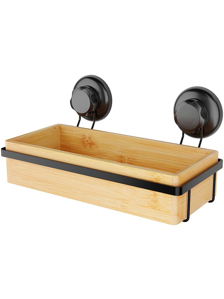 Compactor Półka prysznicowa "Spa" w kolorze beżowo-czarnym - 27,6 x 14,8 x 12,7 cm rozmiar: onesize