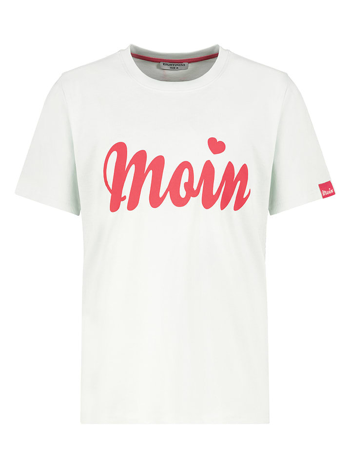 Eight2Nine Koszulka w kolorze jasnozielono-czerwonym rozmiar: L