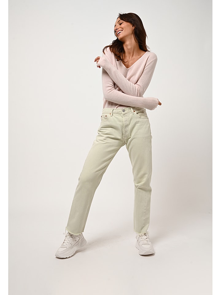 AUTHENTIC CASHMERE Kaszmirowy sweter "Galise" w kolorze jasnoróżowym rozmiar: L