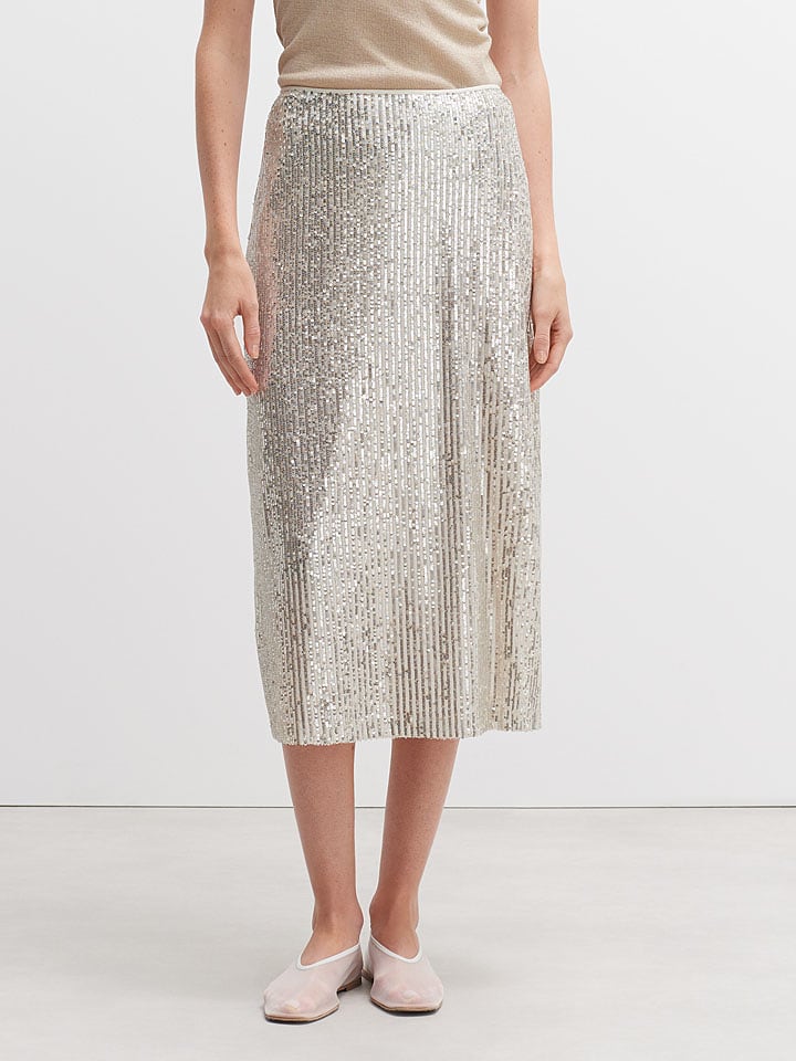 OPUS Spódnica w kolorze srebrnym rozmiar: 42
