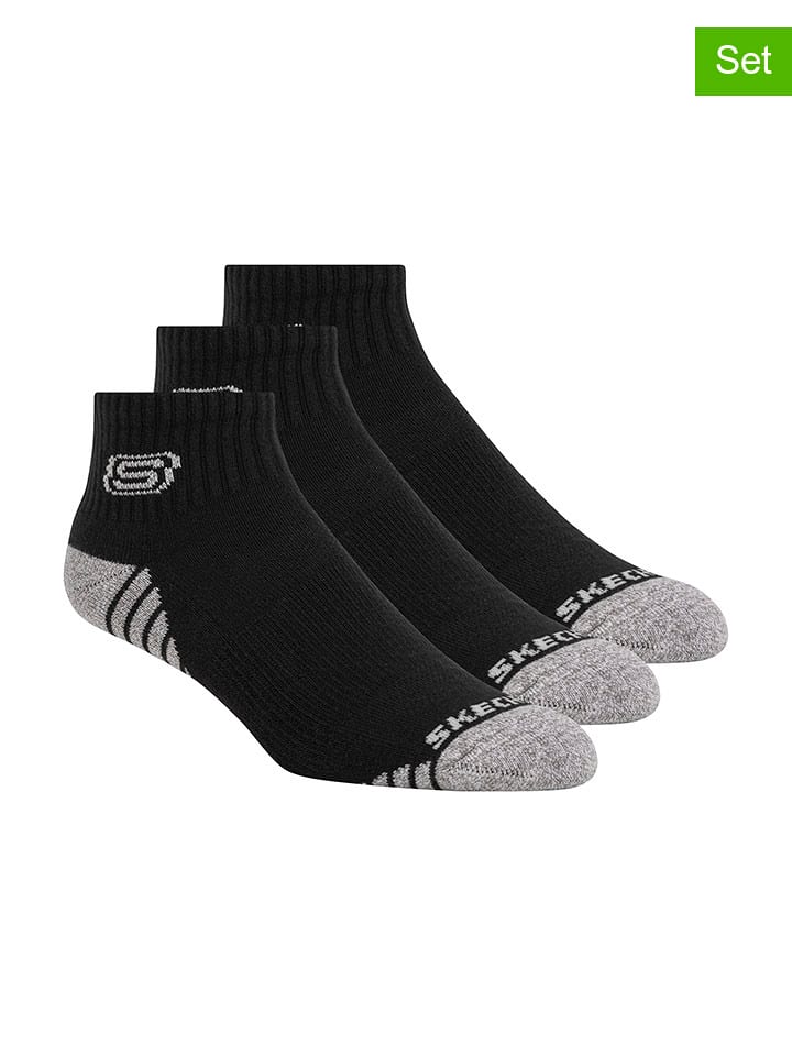 Skechers Skarpety (3 pary) w kolorze czarnym rozmiar: 43-46
