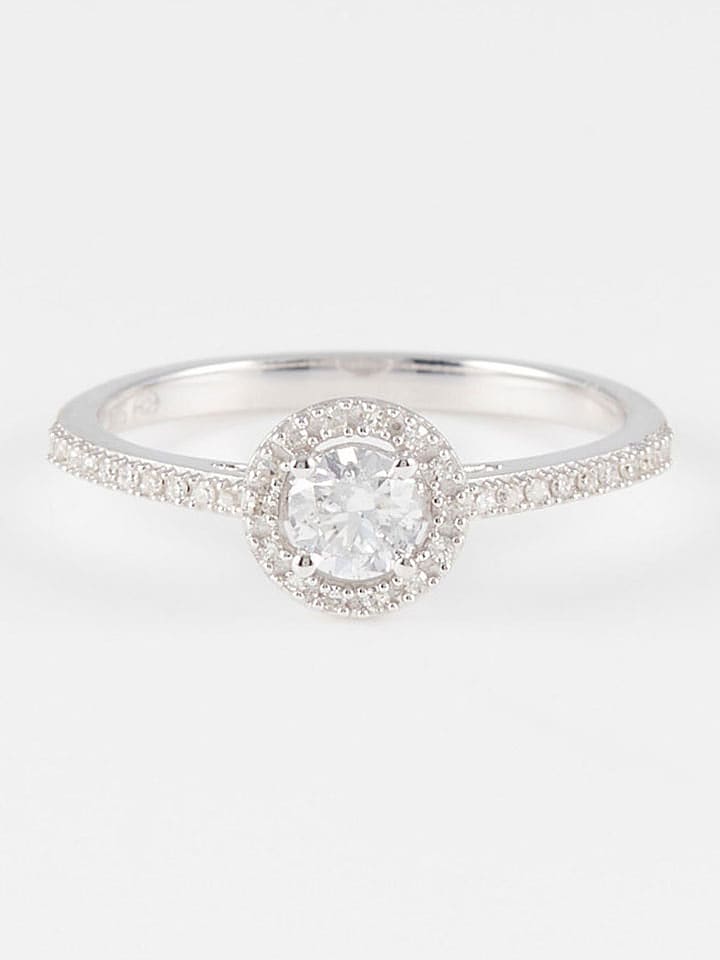 DIAMANTA Złoty pierścionek "Ahimsa" z diamentami rozmiar: 56