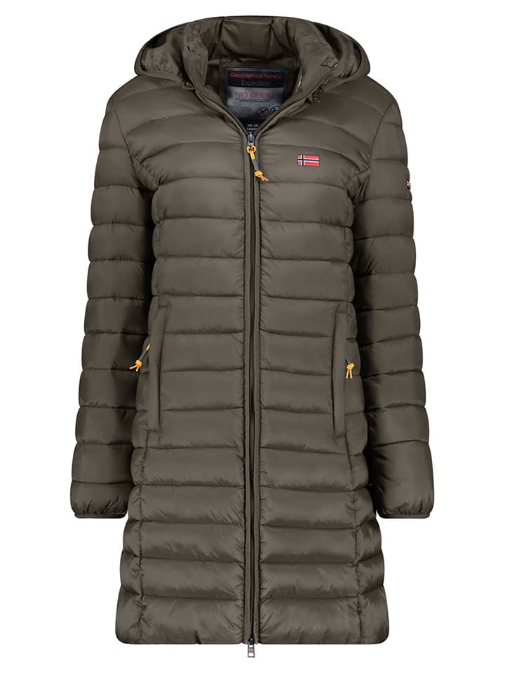 Geographical Norway Płaszcz pikowany "Atikolor" w kolorze khaki rozmiar: S