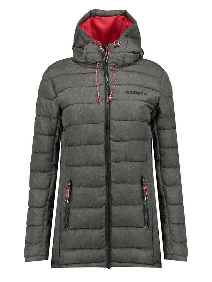 Geographical Norway Płaszcz pikowany "Astana" w kolorze antracytowym rozmiar: 128