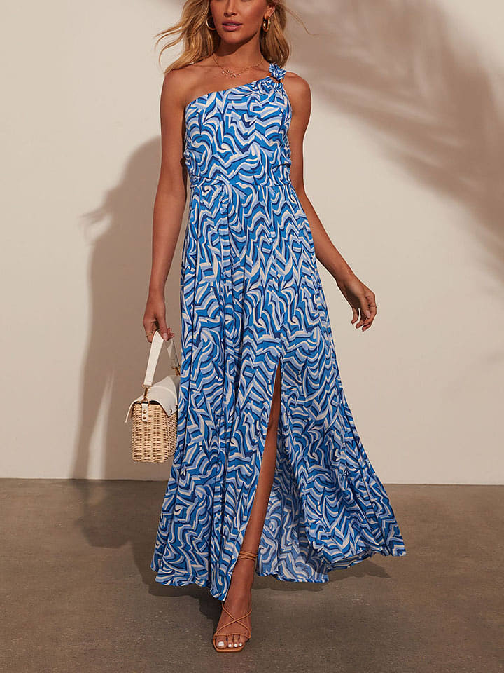 Milan Kiss Sukienka w kolorze niebiesko-białym rozmiar: XL