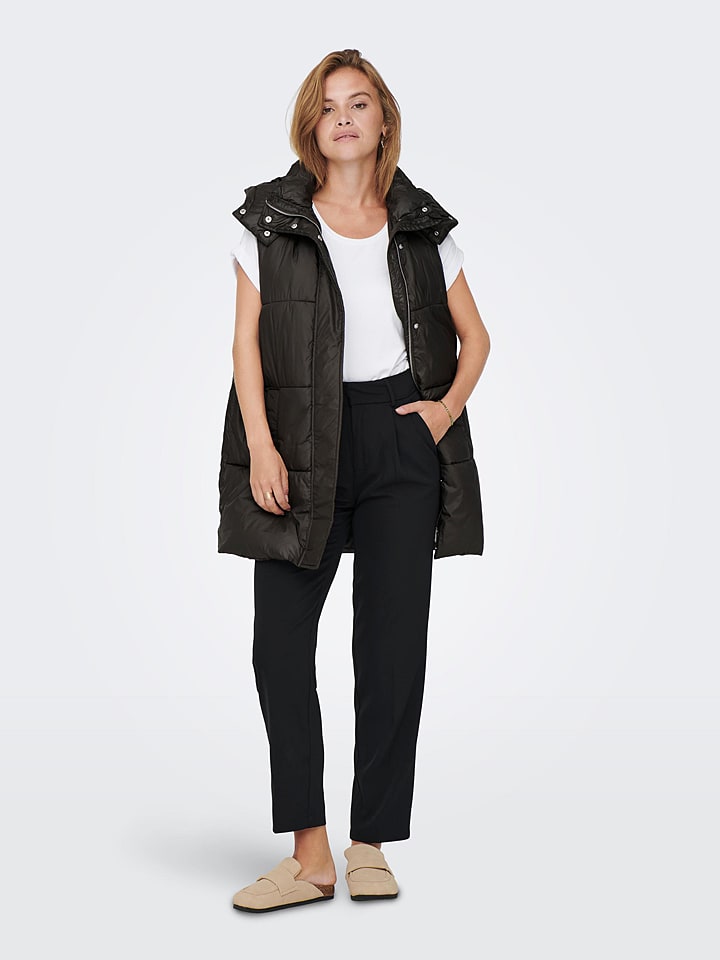 ONLY Kamizelka pikowana w kolorze ciemnobrązowym rozmiar: M