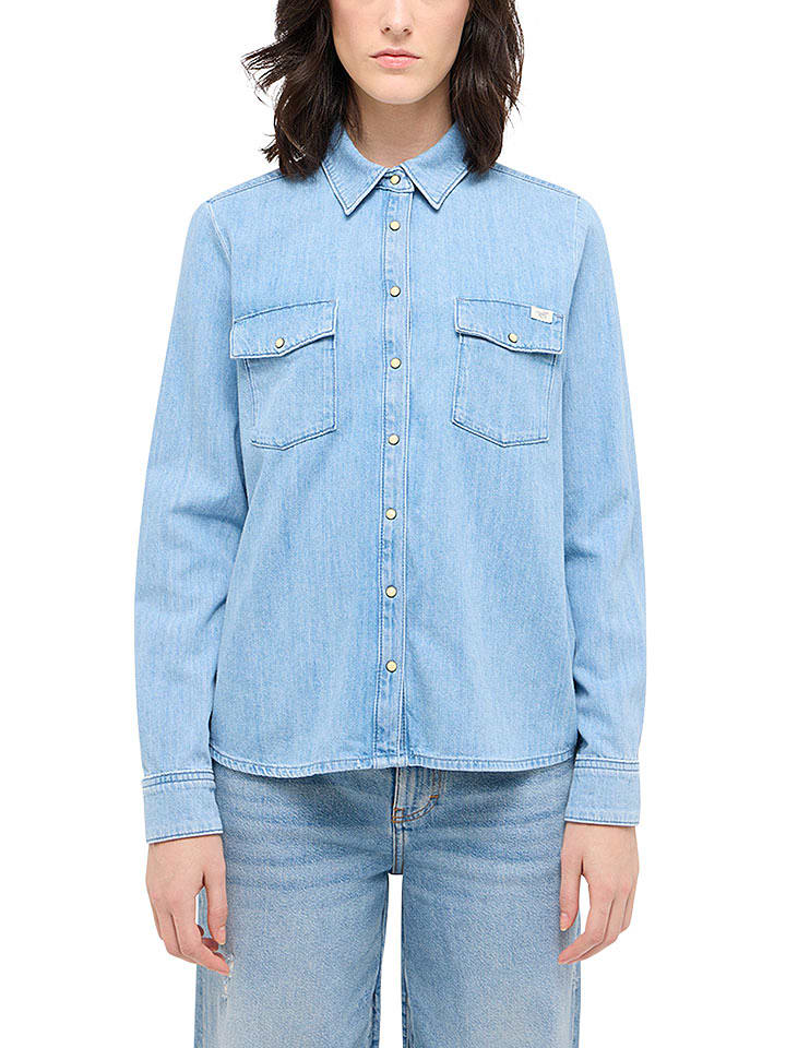 Mustang Koszula dżinsowa w kolorze błękitnym rozmiar: 40