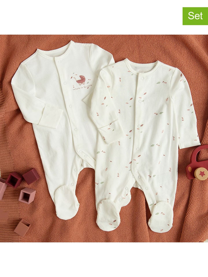 COOL CLUB Śpioszki (2 szt.) w kolorze kremowym rozmiar: 56