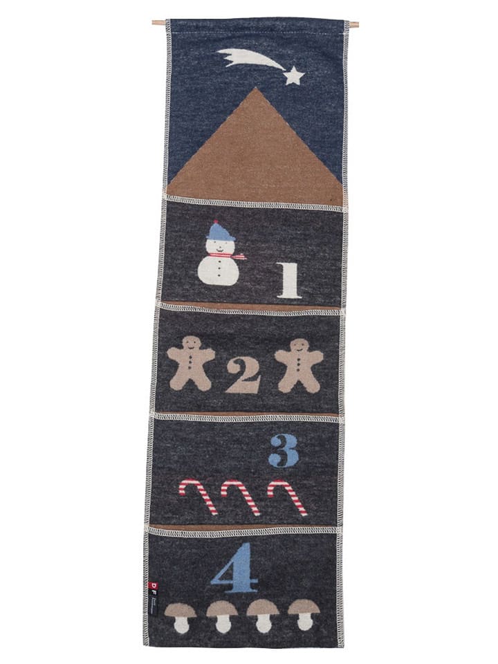 David Fussenegger Kalendarz adwentowy "Silvretta" w kolorze granatowo-szaro-jasnobrązowym rozmiar: 100x28 cm