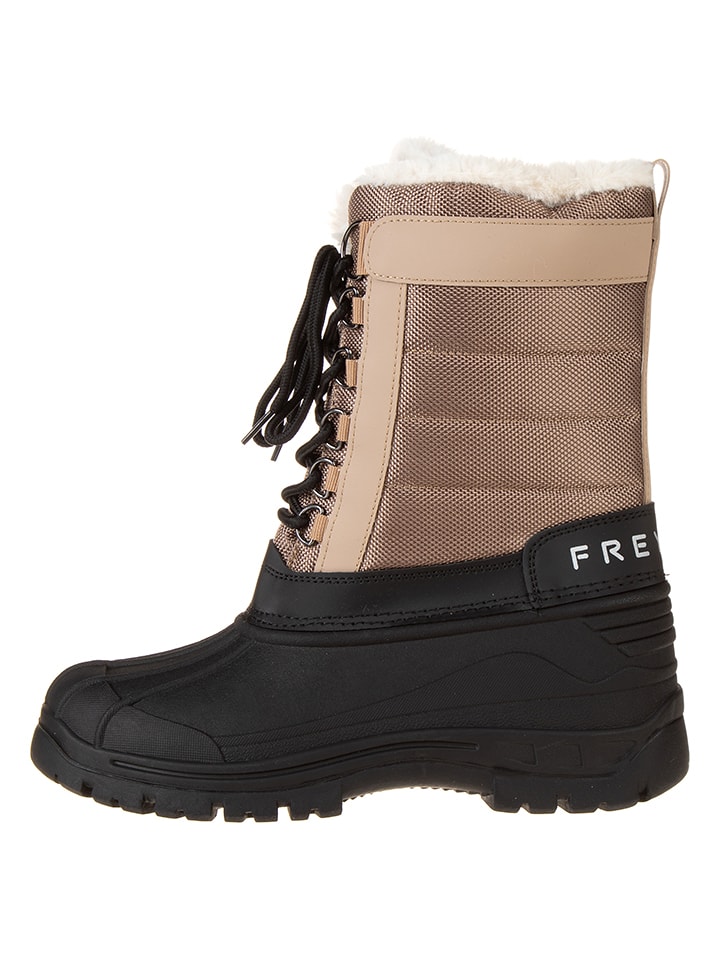 Freyling Botki zimowe w kolorze czarno-beżowym rozmiar: 40