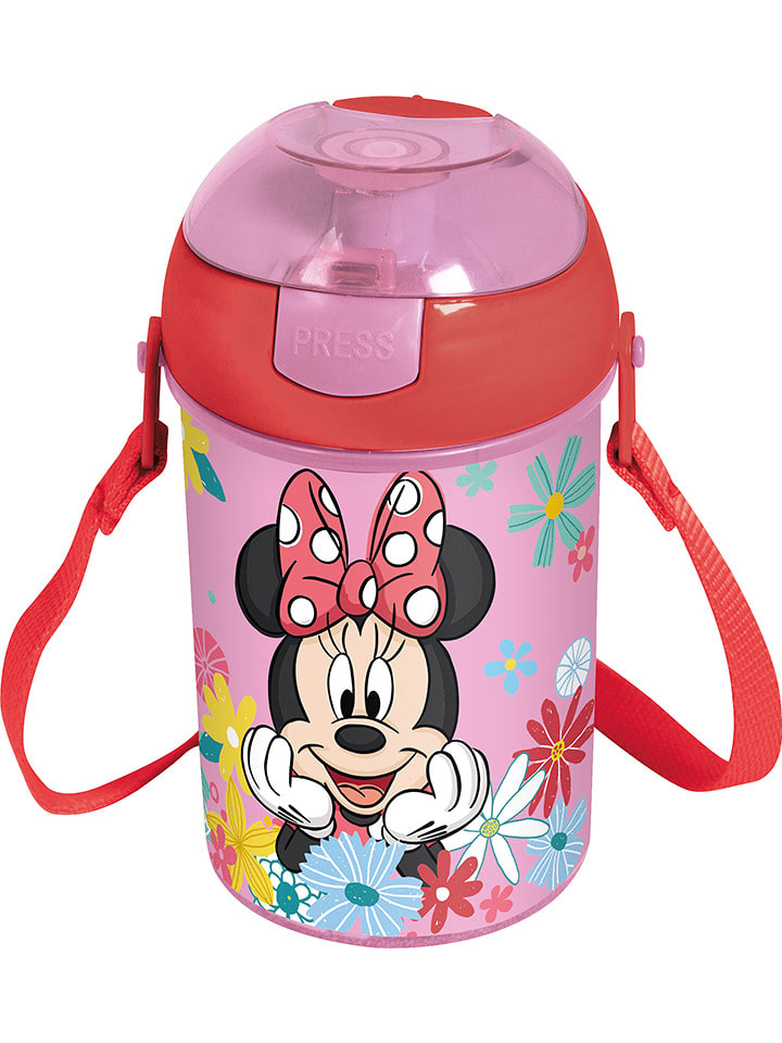 Stor Bidon "Minnie Mouse" w kolorze różowym ze wzorem - 450 ml rozmiar: onesize