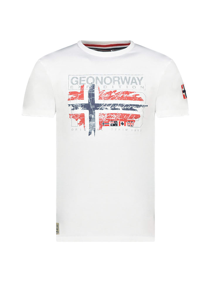 Geographical Norway Koszulka "Jrusty" w kolorze białym rozmiar: 128