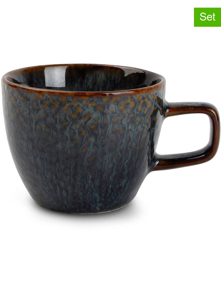 Salt and Pepper Filiżanki (4 szt.) "Eclipse" w kolorze czarno-zielonym do mokki - 95 ml rozmiar: onesize